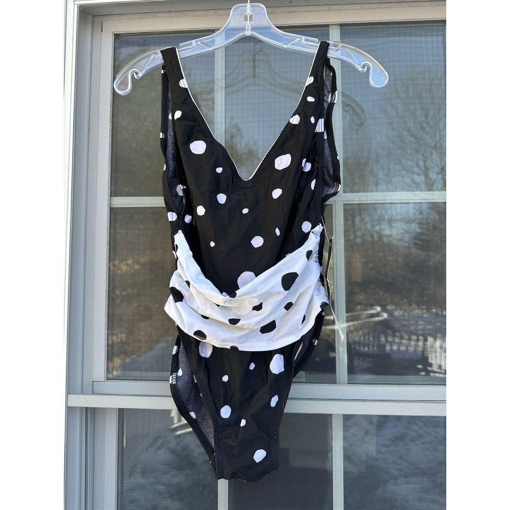 Athena Vintage 1980s One Piece Swimsuit with tags Deadstock Size 12